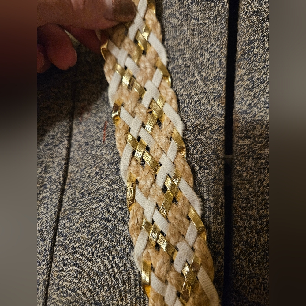 Vintage 80s Boho Style Braided Belt - Picture 3 of 7
